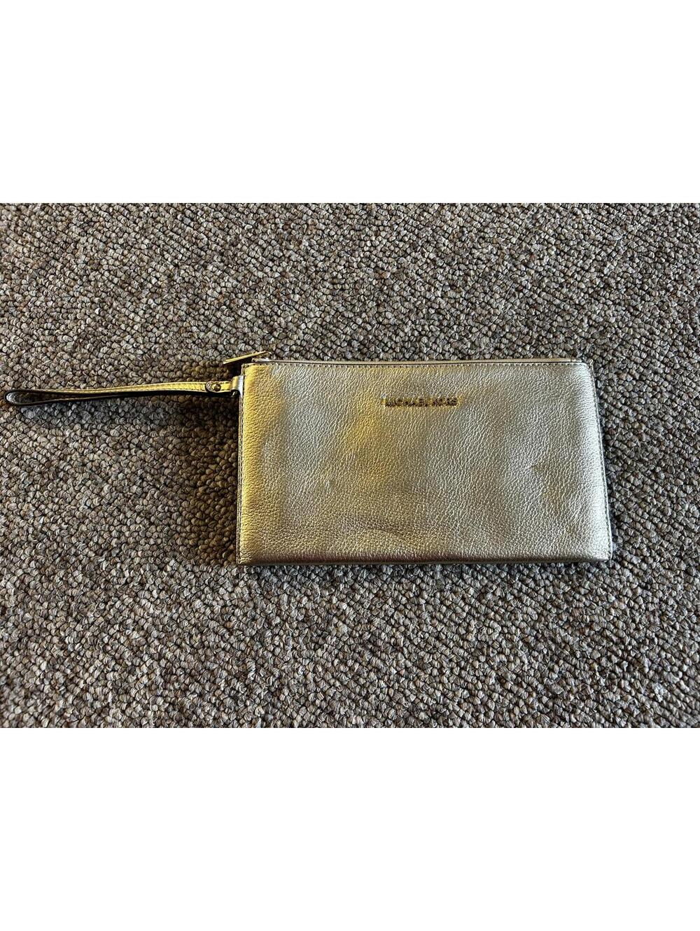 Michael Kors Metallic Gold Wristlet Clutch